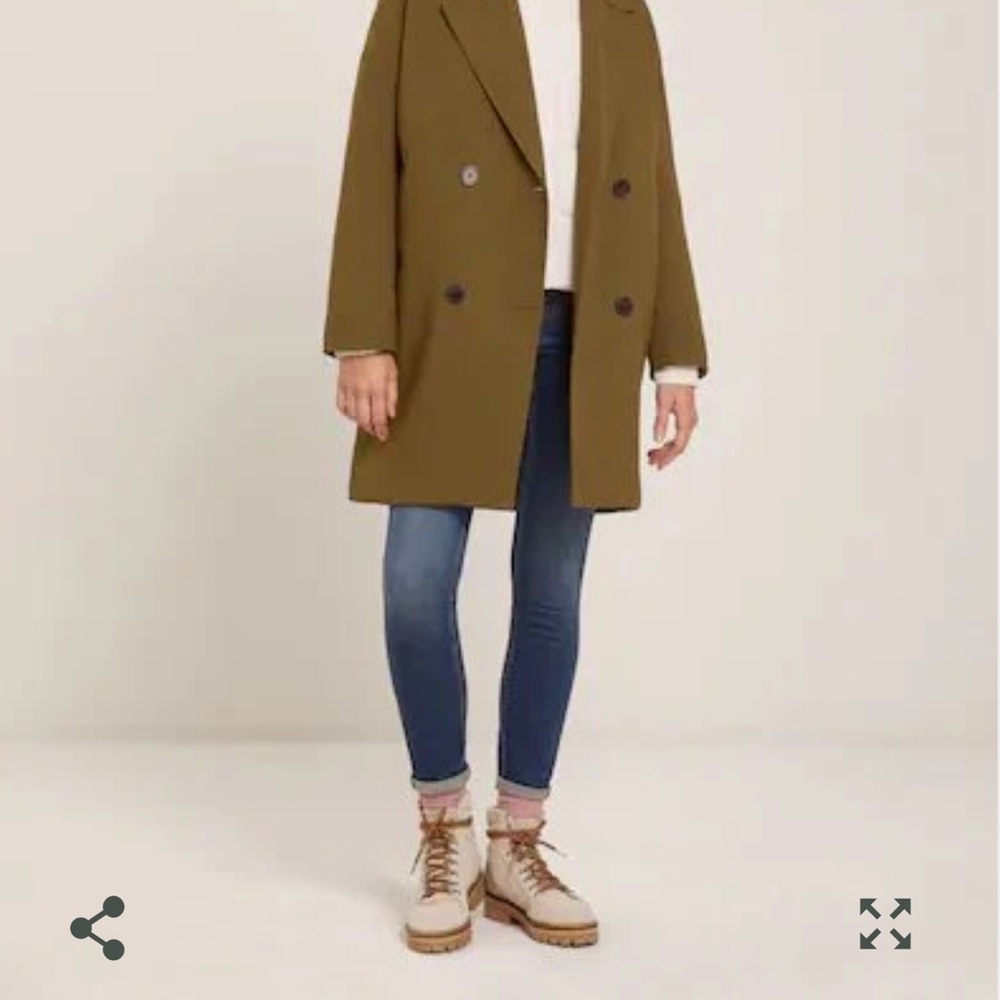Frank & Oak Olive Pea Coat